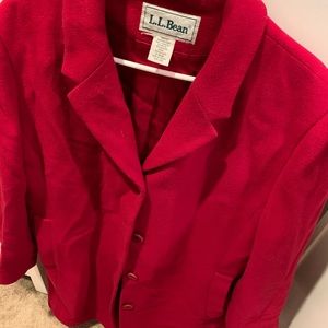 LL Bean Red Peacoat. Large